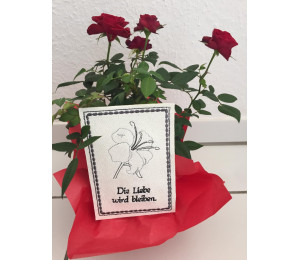 ITH Postkarte - Trauerkarte Die Liebe wird bleiben